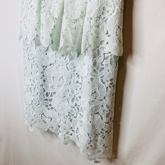 NWT Ted Baker lace peplum dress mint white 2 6 Medium free shipping designer - Picture 11 of 15